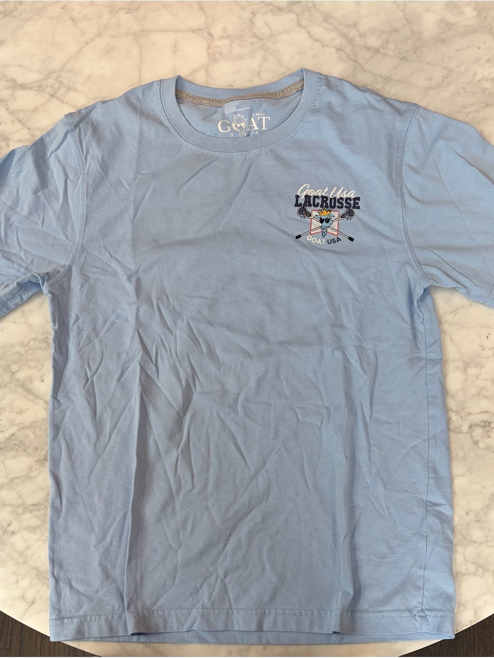 Goat USA Lacrosse Graphic Tee - Light Blue